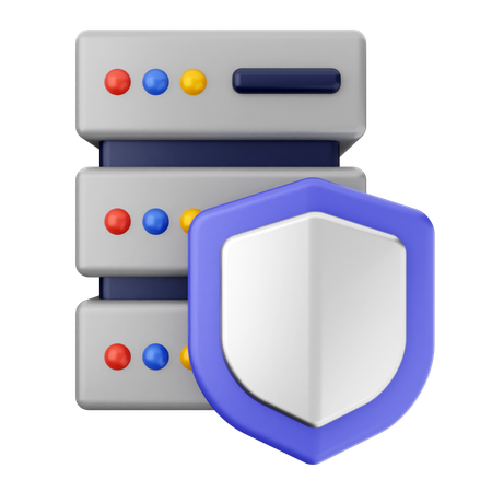 Server Internet Security  3D Icon