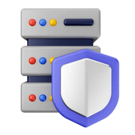 Server Internet Security  3D Icon