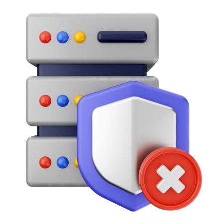 Server Internet Security  3D Icon