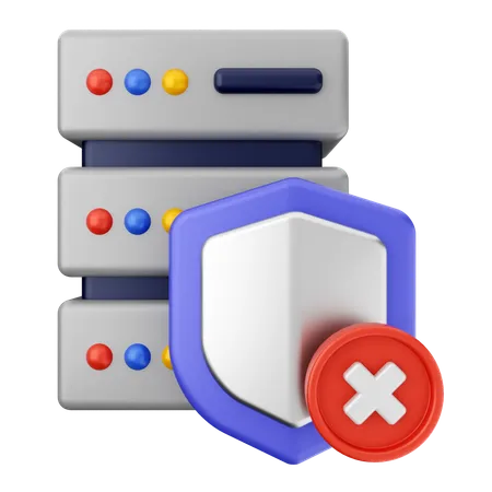 Server Internet Security  3D Icon