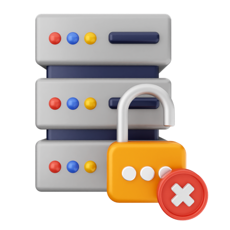 Server Internet Security  3D Icon