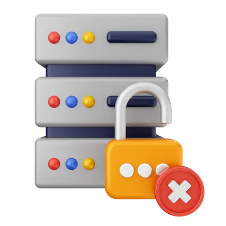 Server Internet Security  3D Icon