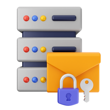 Server Internet Security  3D Icon