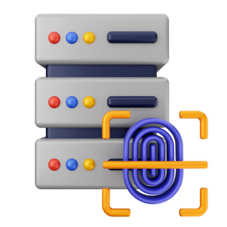 Server Internet Security  3D Icon