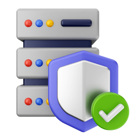 Server Internet Security  3D Icon