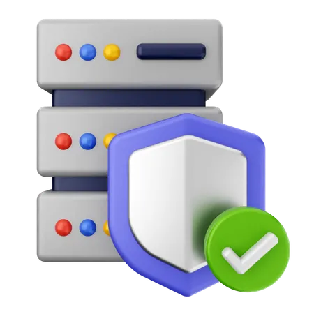 Server Internet Security  3D Icon