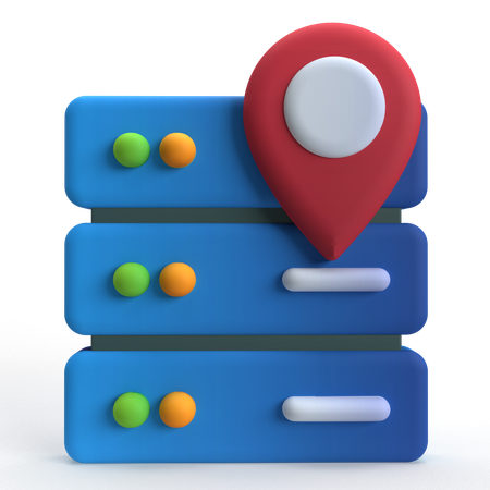 Server Location  3D Icon