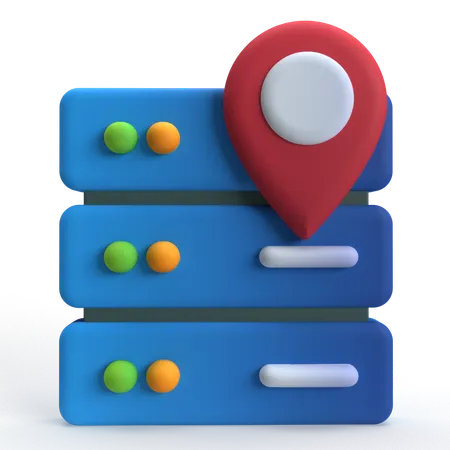 Server Location  3D Icon