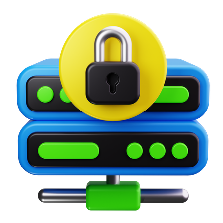 Server Lock  3D Icon