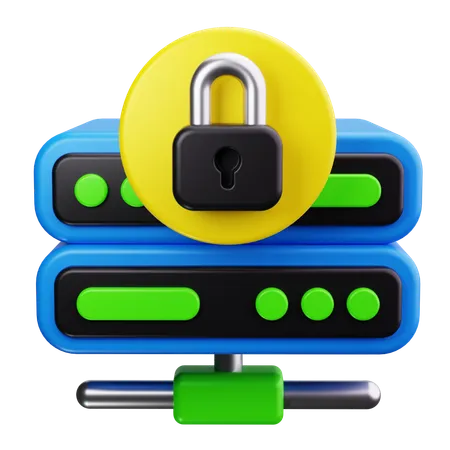 Server Lock  3D Icon