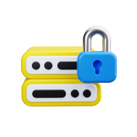 Server Lock  3D Icon