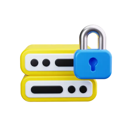 Server Lock  3D Icon