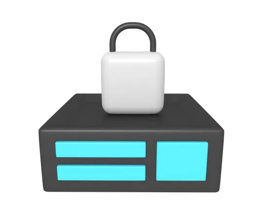 Server Lock  3D Icon