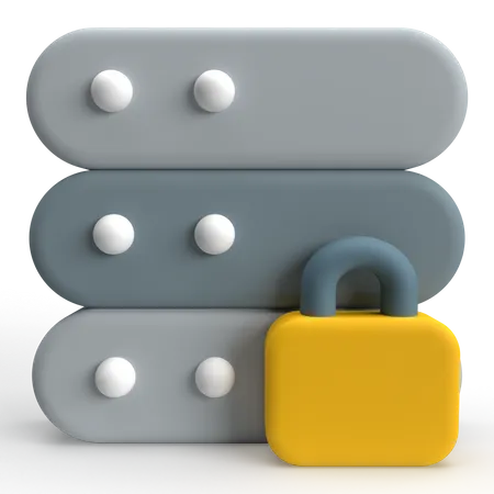 Server Lock  3D Icon