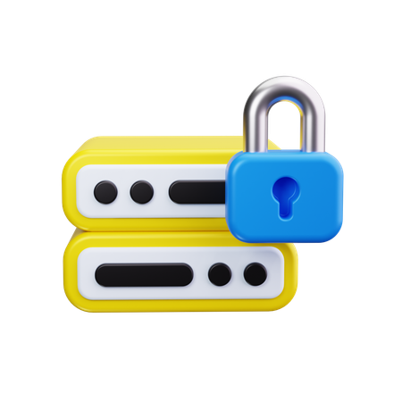 Server Lock  3D Icon