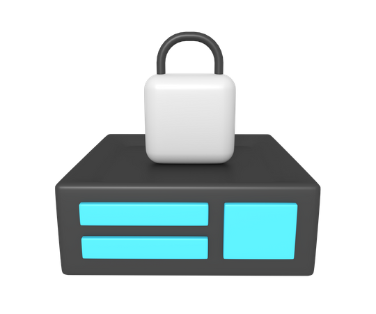 Server Lock  3D Icon