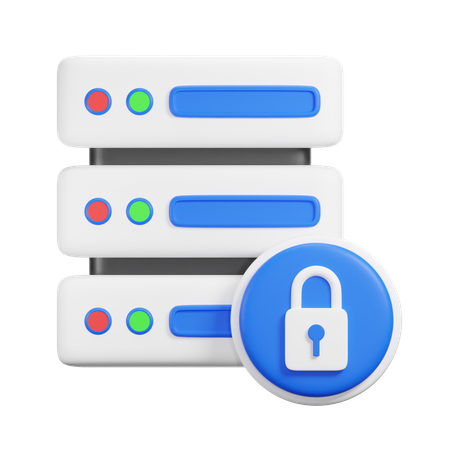 Server Locked  3D Icon