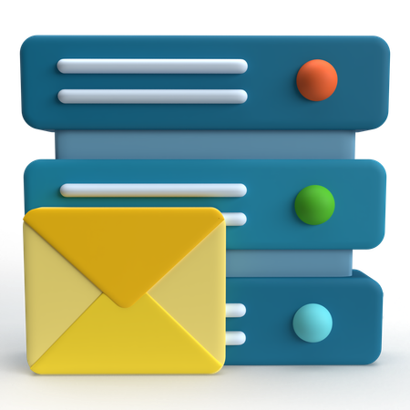 Server Mail  3D Icon