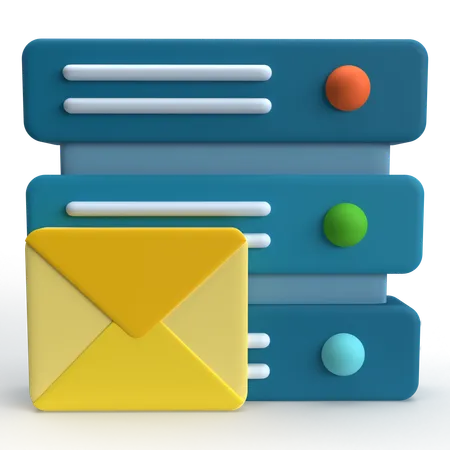 Server Mail  3D Icon