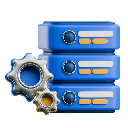 Server Maintenance and Configuration  3D Icon