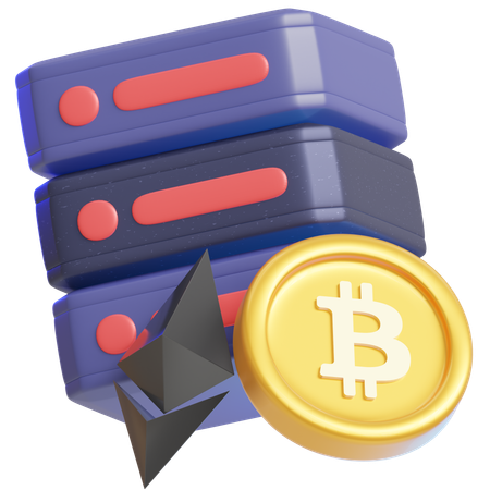 Server Mining  3D Icon