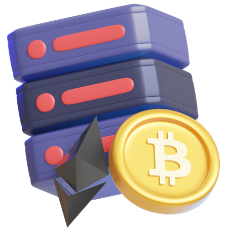 Server Mining  3D Icon