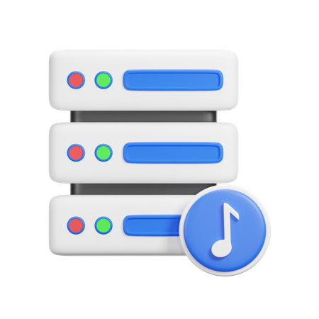 Server Music  3D Icon