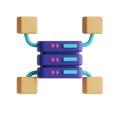 Server Network  3D Icon