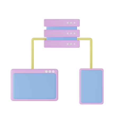 Server Network  3D Illustration