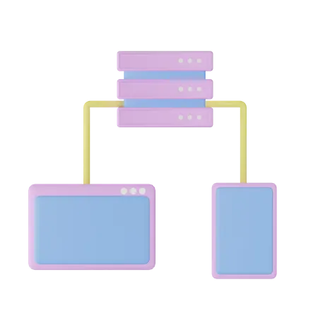 Server Network  3D Illustration