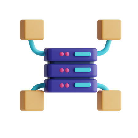 Server Network  3D Icon