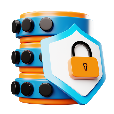 Server Network Lock System  3D Icon