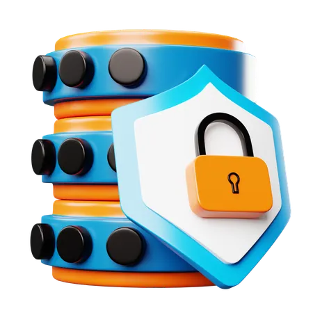Server Network Lock System  3D Icon