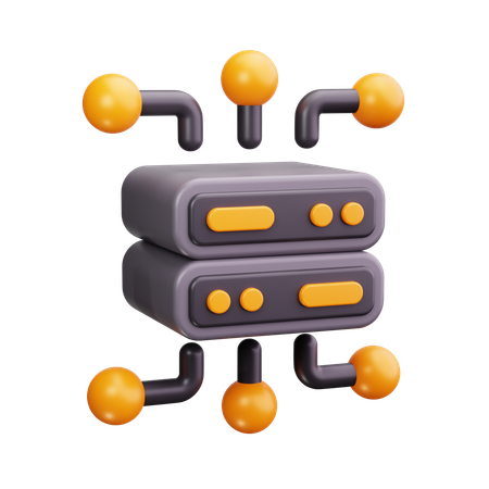 Servernetzwerk  3D Icon