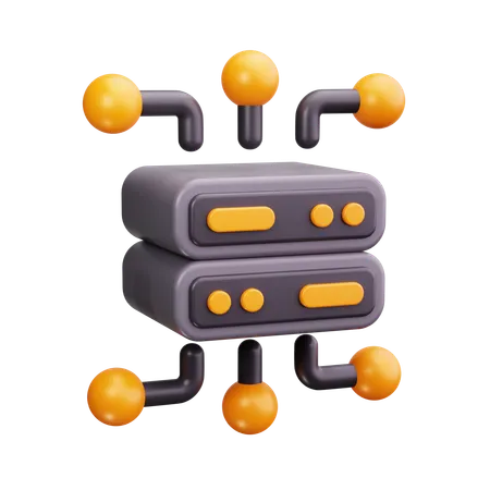 Servernetzwerk  3D Icon