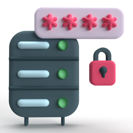 Server Password  3D Icon