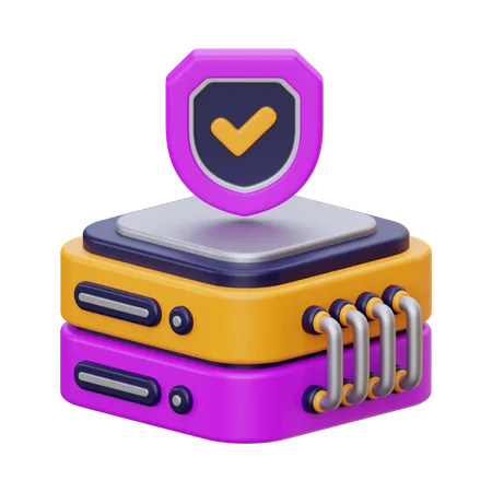 Server Protection 3 D Render Icon Illustration 3D Icon