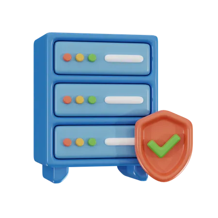 Server Protection 3 D Icon 3D Icon