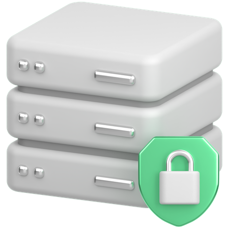Server protection  3D Icon