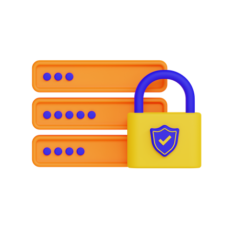 Server Protection  3D Illustration