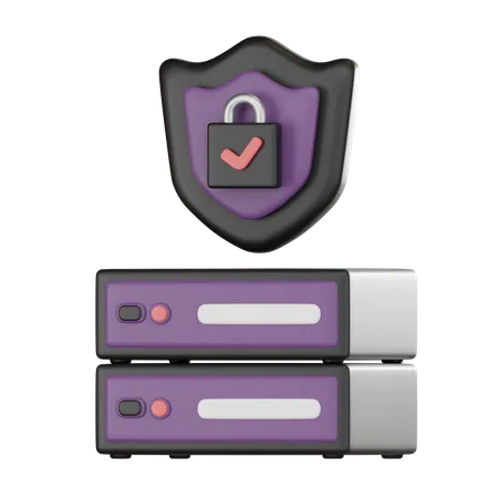 Safeguard Your Data With This Futuristic Explore Advanced Server Protection And Digital Security Ideal For Tech Themed Projects 3 D Render 3D Icon
