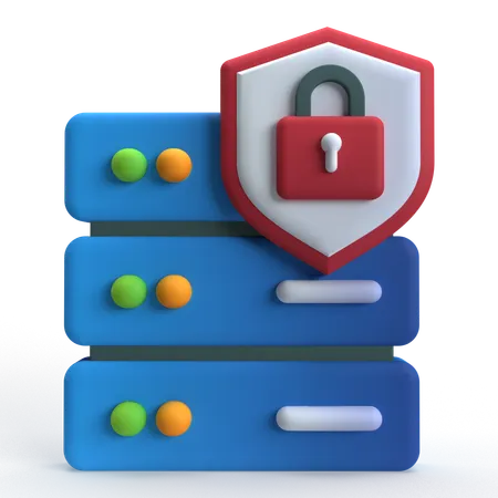 Server Security  3D Icon