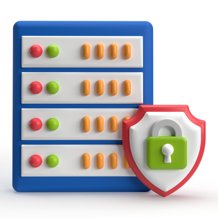 Server Security  3D Icon