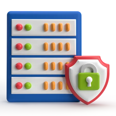 Server Security  3D Icon