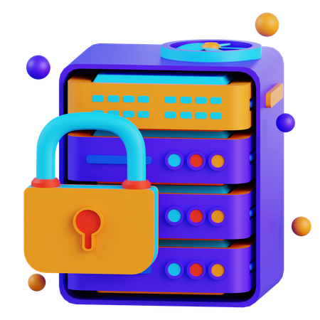 Server Security  3D Icon