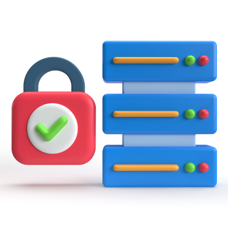 Server Security  3D Icon