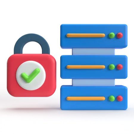 Server Security  3D Icon