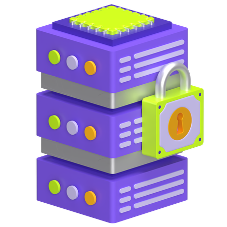 Server Security  3D Icon