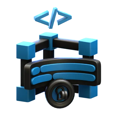 Server security  3D Icon