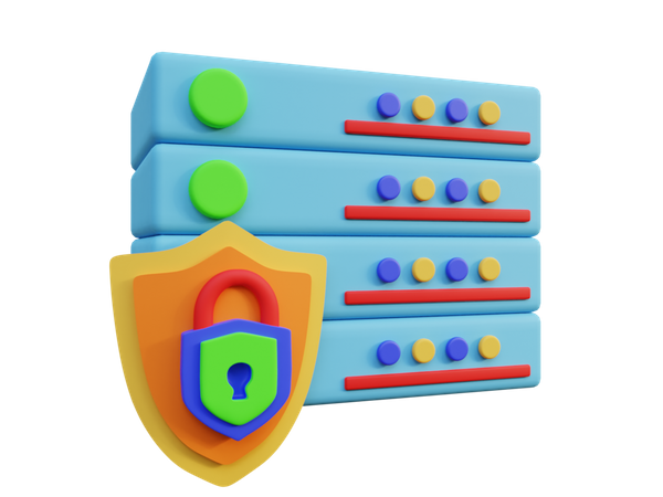 Server Security  3D Icon